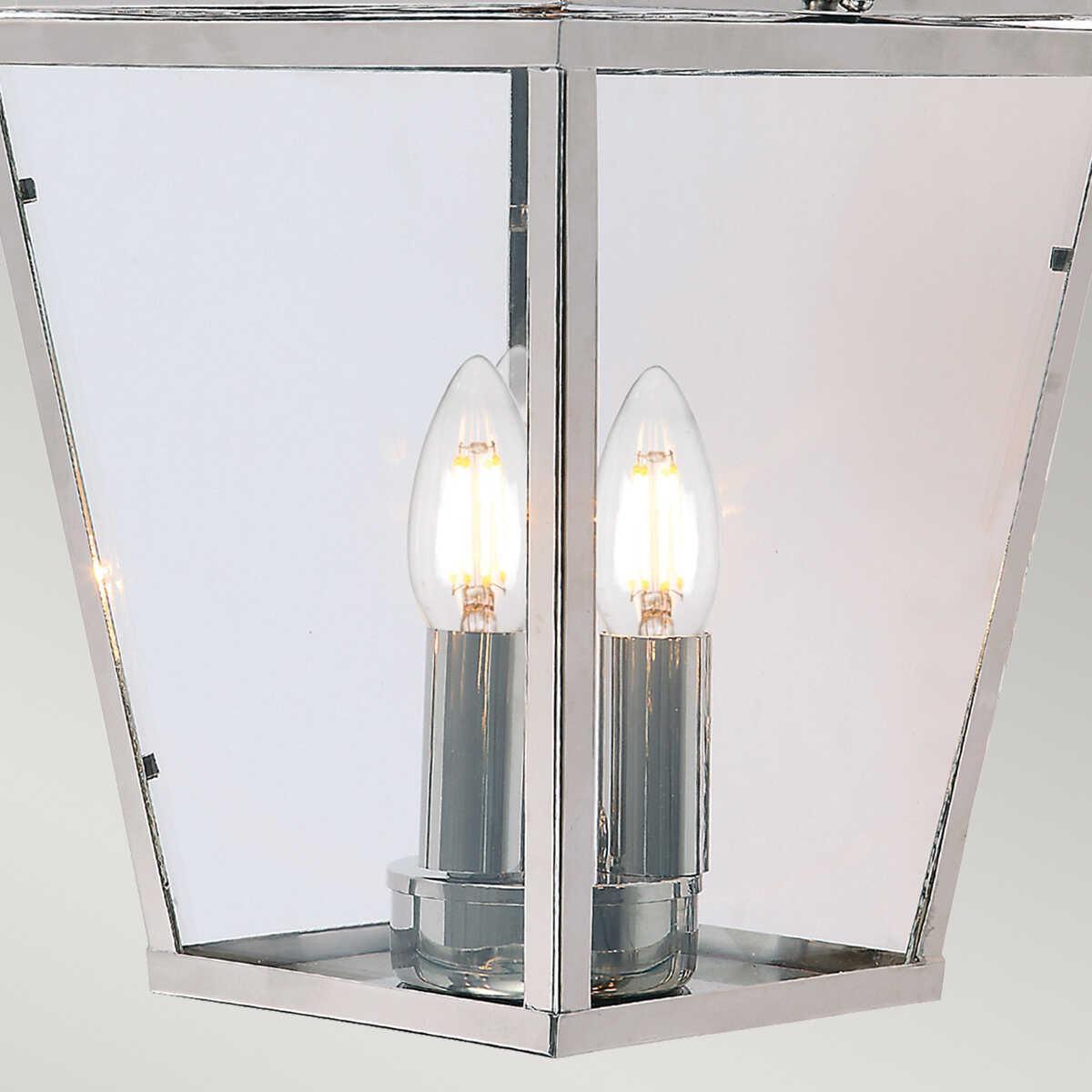 elstead lighting mansion house 3 light chain lantern polished nickel Other Close Up