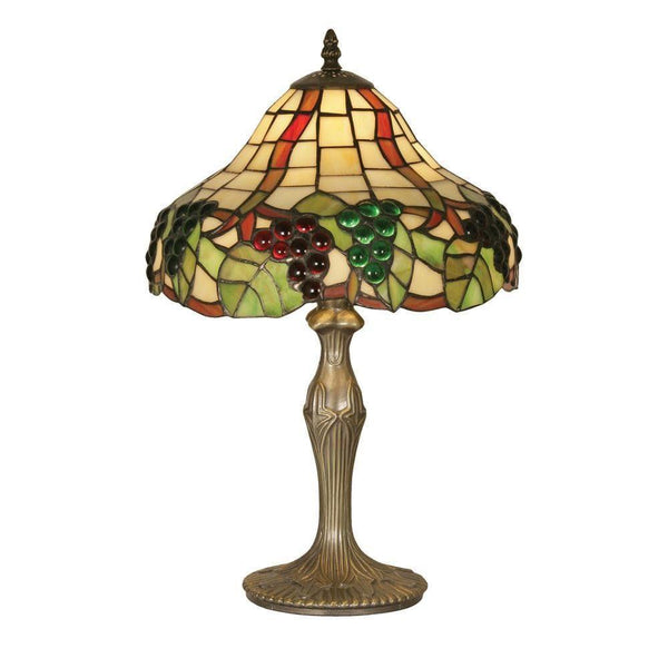 Medium Tiffany Lamps - Oaks Tiffany Grapes II Medium Table Lamp OT 0209/12TL