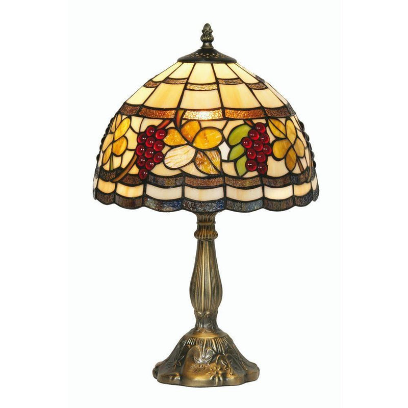 Medium Tiffany Lamps - Oaks Tiffany Grapes Medium Table Lamp OT 6018/12 TL