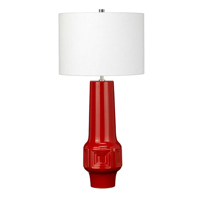 Muswell Red Ceramic Table Lamp unlit