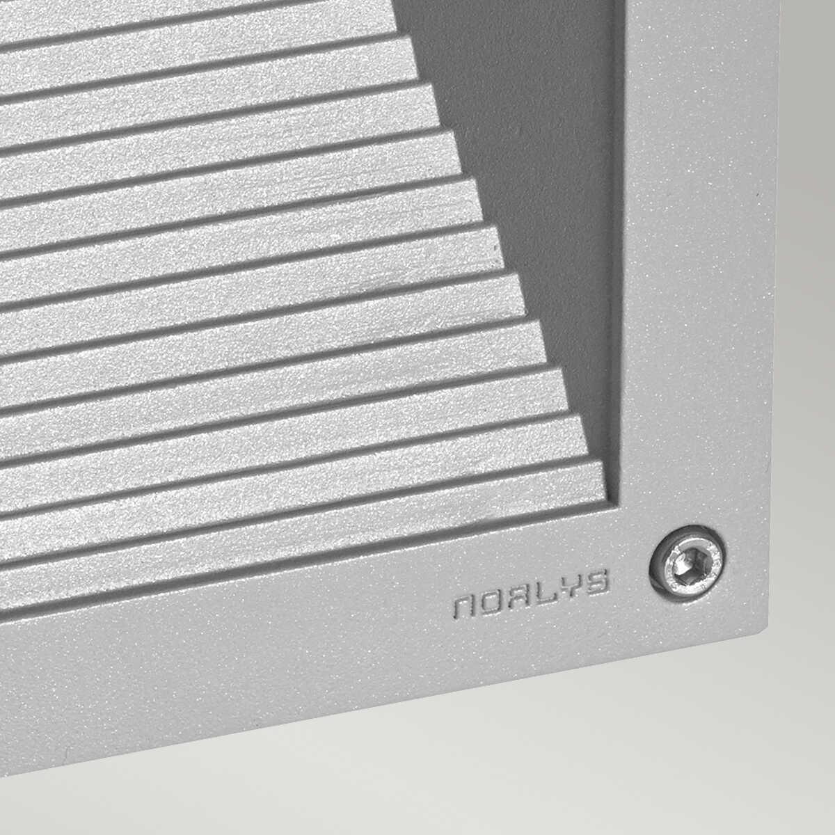norlys namsos led recessed outdoor wall light aluminium Detailed Close Up