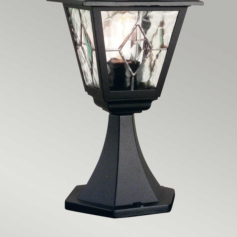 Elstead Norfolk Black Outdoor Pedestal Lantern