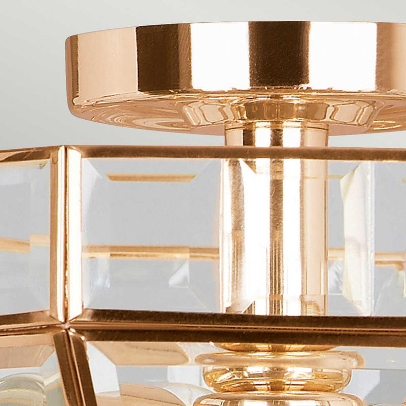 Buy Old Park 2 Light SemiFlush Rose Gold Outdoor Light