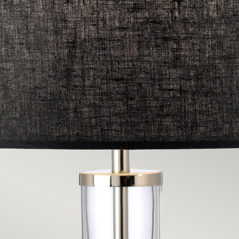Elstead Orb 1 Nickel Light Table Lamp - Black Shade