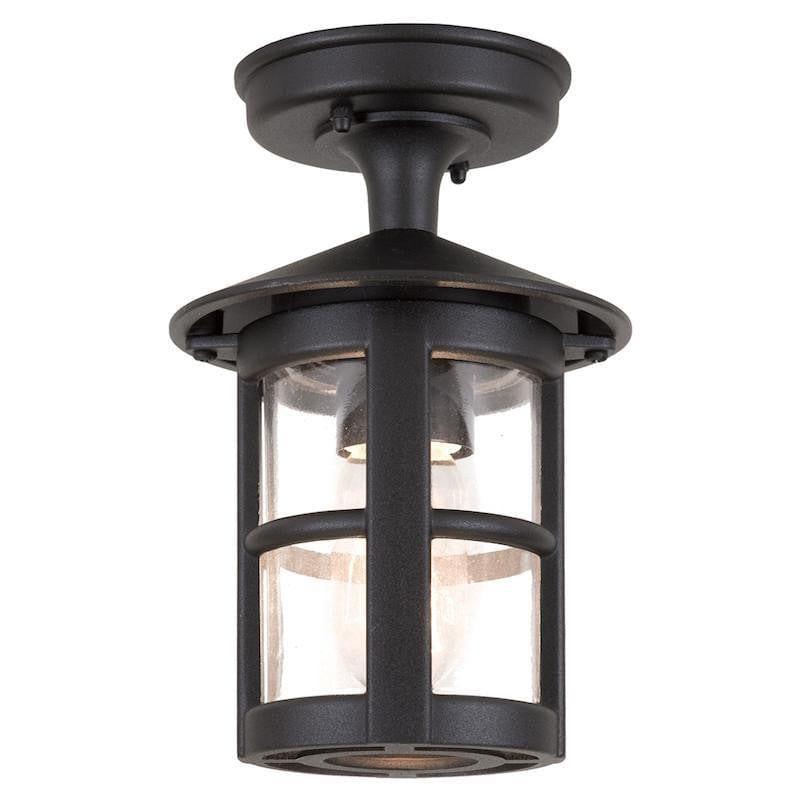Elstead Hereford II Black Finish Outdoor Flush Lantern