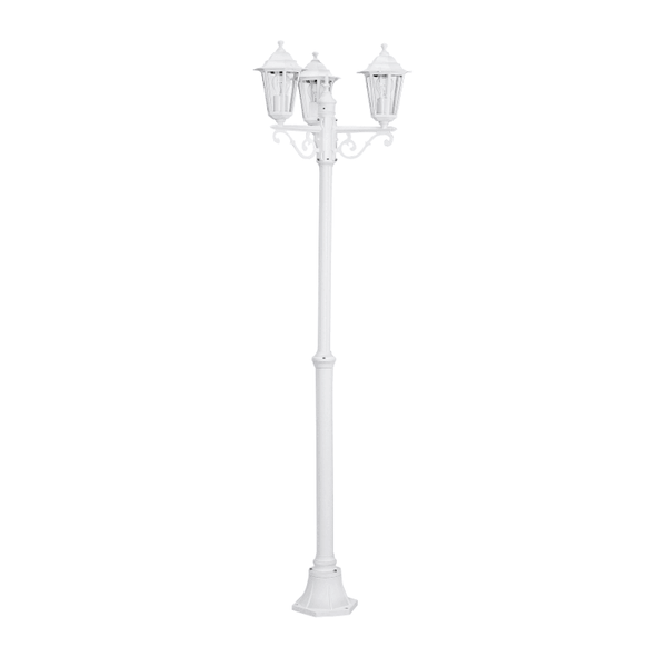 Eglo Laterna 5 White Finish Outdoor 3 Light Lamp Post 22996 by Eglo Outdoor Lighting