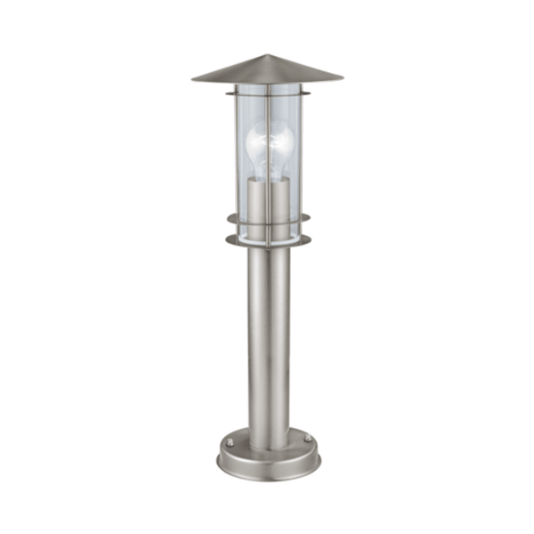 Eglo Lisio Stainless Steel Finish Outdoor Pedestal Light 30187 by Eglo Outdoor Lighting