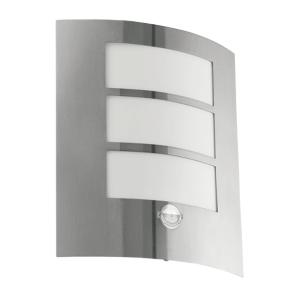 Eglo City Stainless Steel Finish Outdoor PIR Wall Light 88142 by Eglo Outdoor Lighting