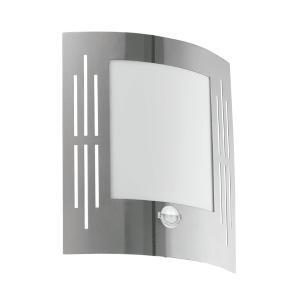 Eglo City Stainless Steel Finish Outdoor PIR Wall Light 88144 by Eglo Outdoor Lighting