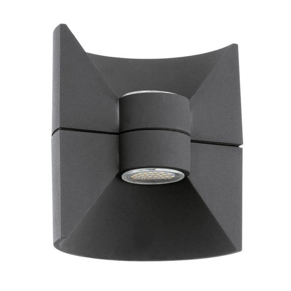 Eglo Redondo Anthracite Finish Outdoor 2 Light LED Wall Light 93368 by Eglo Outdoor Lighting