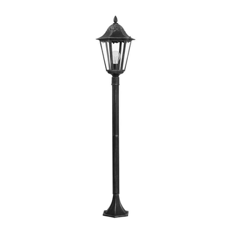 Eglo Navedo Black/Patina Silver Finish Outdoor Pillar Light 93463 by Eglo Outdoor Lighting