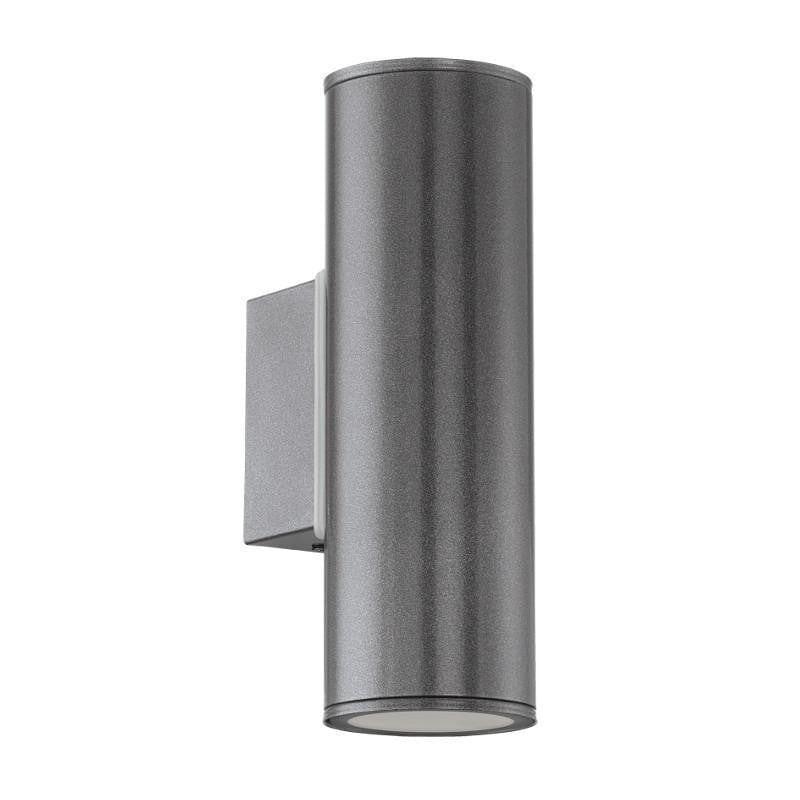 Eglo Riga Anthracite Finish Outdoor 2 Light LED Wall Light 94103 by Eglo Outdoor Lighting