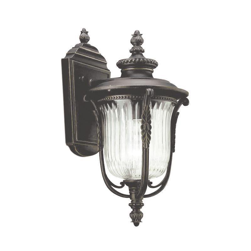 Elstead Luverne Rubbed Bronze Finish Small Outdoor Wall Lantern 1