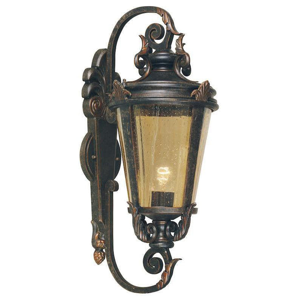 Elstead Baltimore Weathered Bronze Finish Large Outdoor Wall Lantern 1