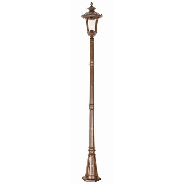 Elstead Chicago Rusty Bronze Patina Medium Outdoor Lamp Post Lantern