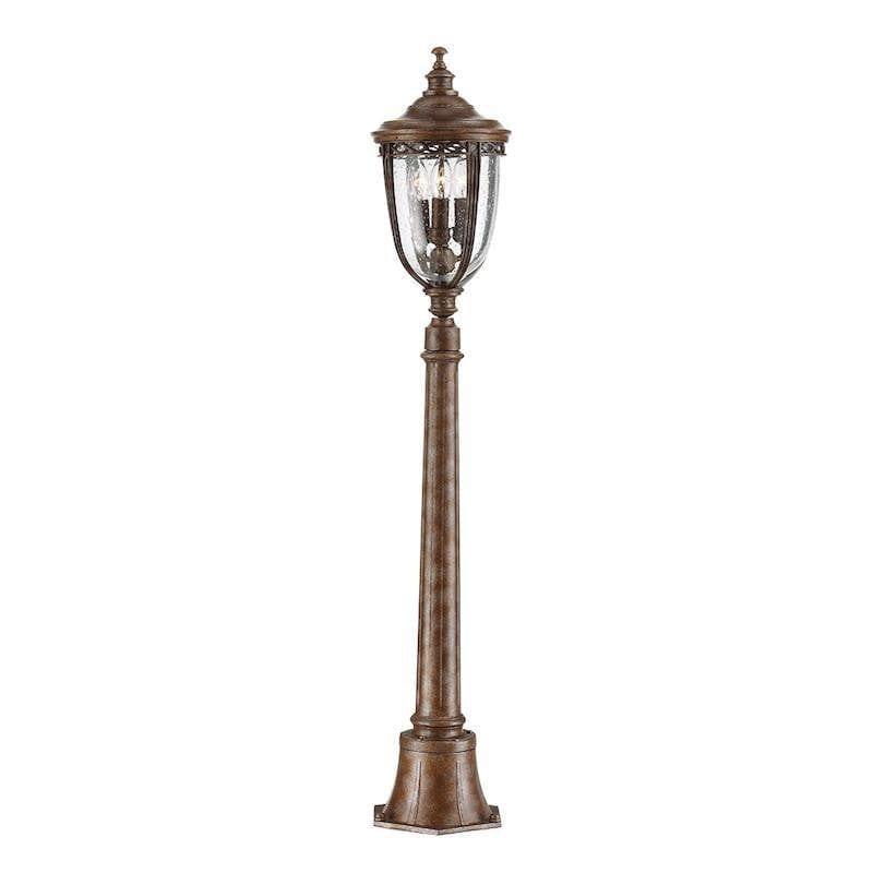 Elstead English Bridle British Bronze Finish Medium Outdoor Bollard Lantern