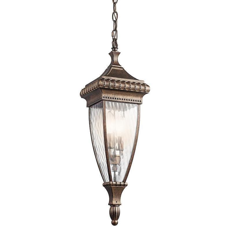 Elstead Venetian Rain Brushed Bronze Outdoor Pendant Lantern