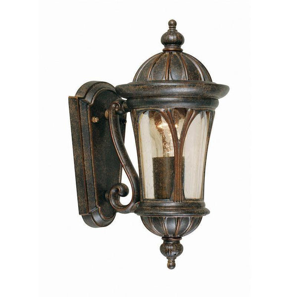 Elstead New England Weathered Bronze Small Outdoor Wall Lantern 1