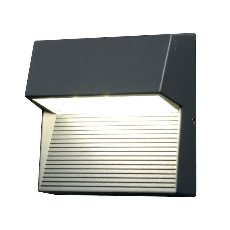 Outdoor Wall Lights - Elstead Radius Square Graphite LED Outdoor Wall Light
