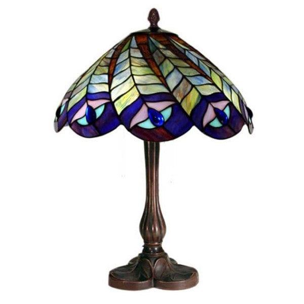 Peacock Tiffany Table  Lamp