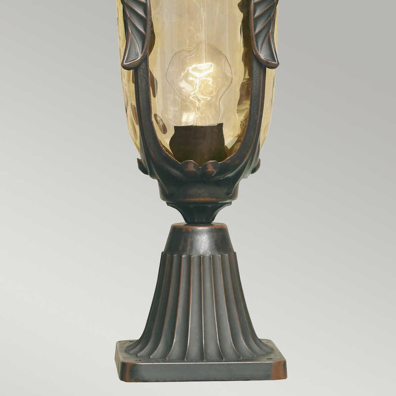 Philadelphia Old Bronze Medium Outdoor Pedestal Lantern