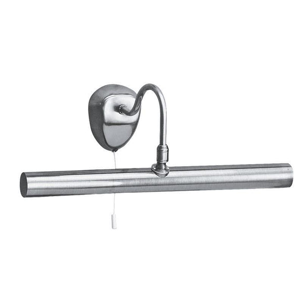 Picture Lights - Searchlight Satin Silver Finish 2 Light Picture Light With Adjustable Knuckle Joint