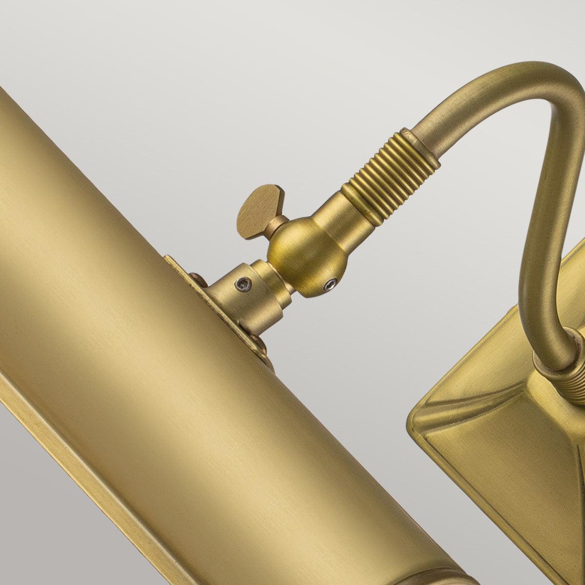 elstead picture light 1 light small brushed brass Detailed Close Up