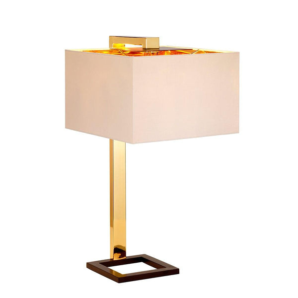 Elstead Plein 1 Light Polished Gold Ceramic Table Lamp 1