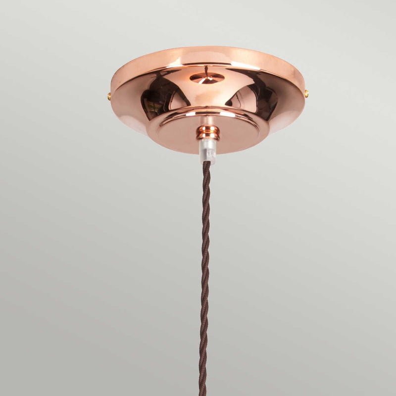 Elstead Provence 1 Light Polished Copper Ceiling Pendant