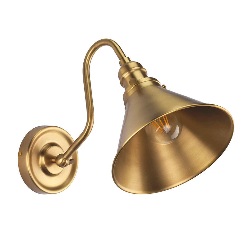 Traditional Wall Lights - Elstead Provence Adged Brass 1lt Wall Light PV1 AB shade image 