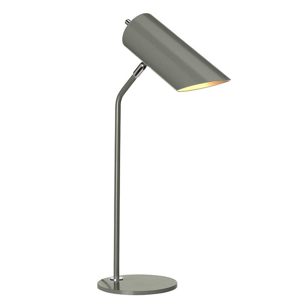 Elstead Quinto 1 Light Grey Polished Nickel Table Lamp 1