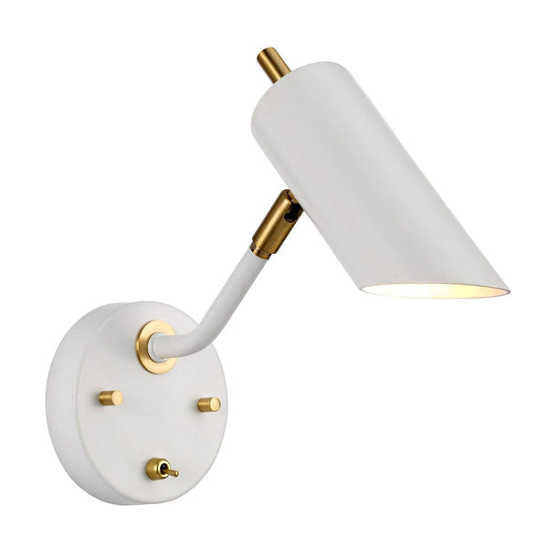 Quinto 1 Light White Aged Brass Wall Light ,QUINTO1-WAB,Elstead Lighting,1