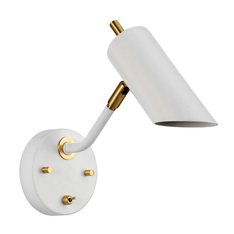 Quinto 1 Light White Aged Brass Wall Light ,QUINTO1-WAB,Elstead Lighting, living room close up image