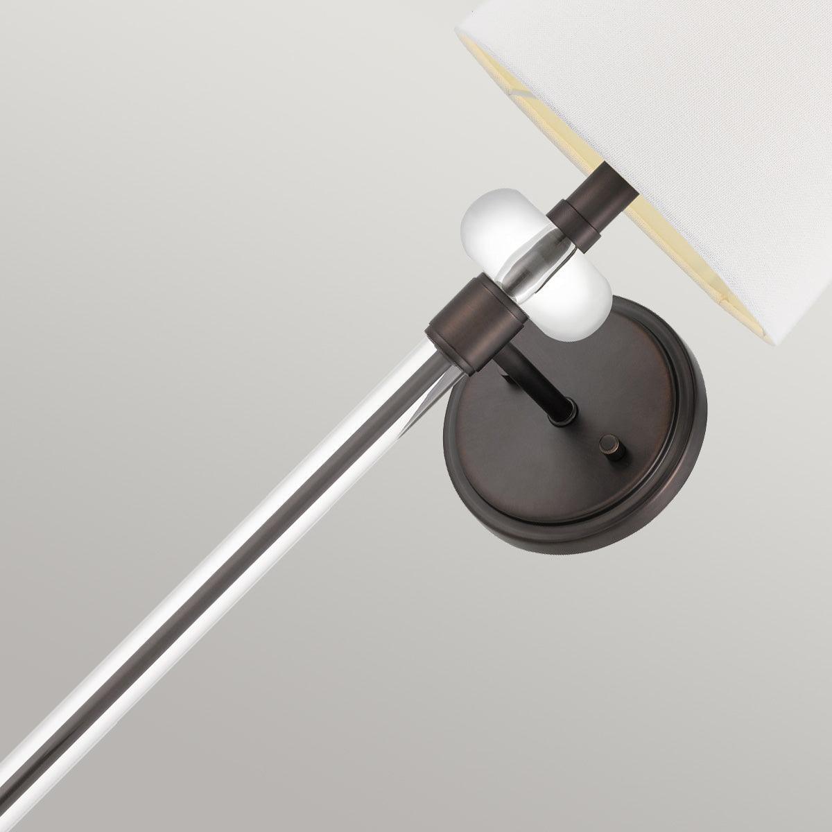 Quoizel Barbour 1 Light Bronze Wall Light Wide Living Room Image