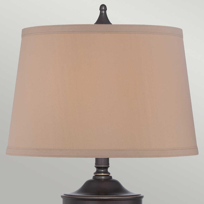 Quoizel Dennison Glass and Bronze Table Lamp With Shade 3
