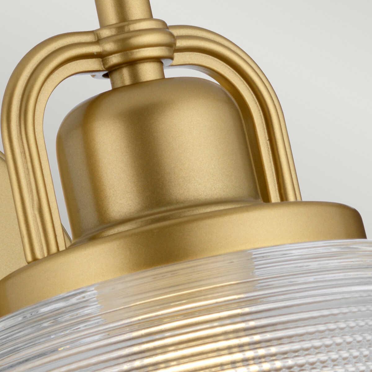 Quoizel Dublin 1 Light Natural Brass Bathroom Wall Light shade image close up