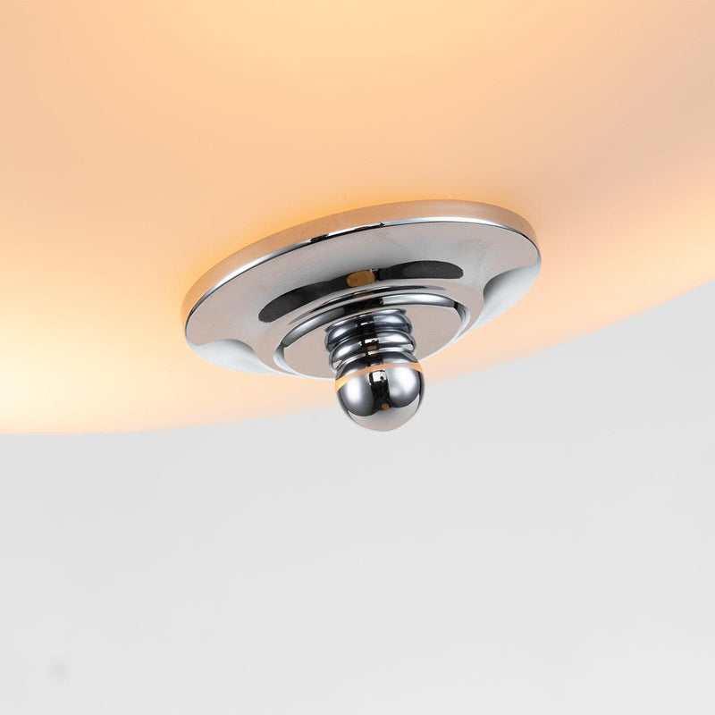 Quoizel Griffin 3 Light Frosted Glass Chrome Ceiling Flush image 4