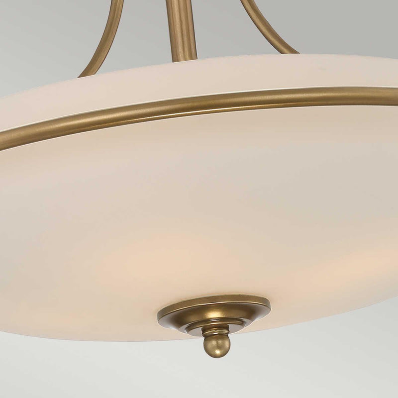 Quoizel Griffin 4 Light Semi-Flush Brass Ceiling Light Image 7