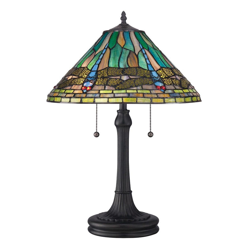Quoizel King Dragonfly Tiffany Table Lamp