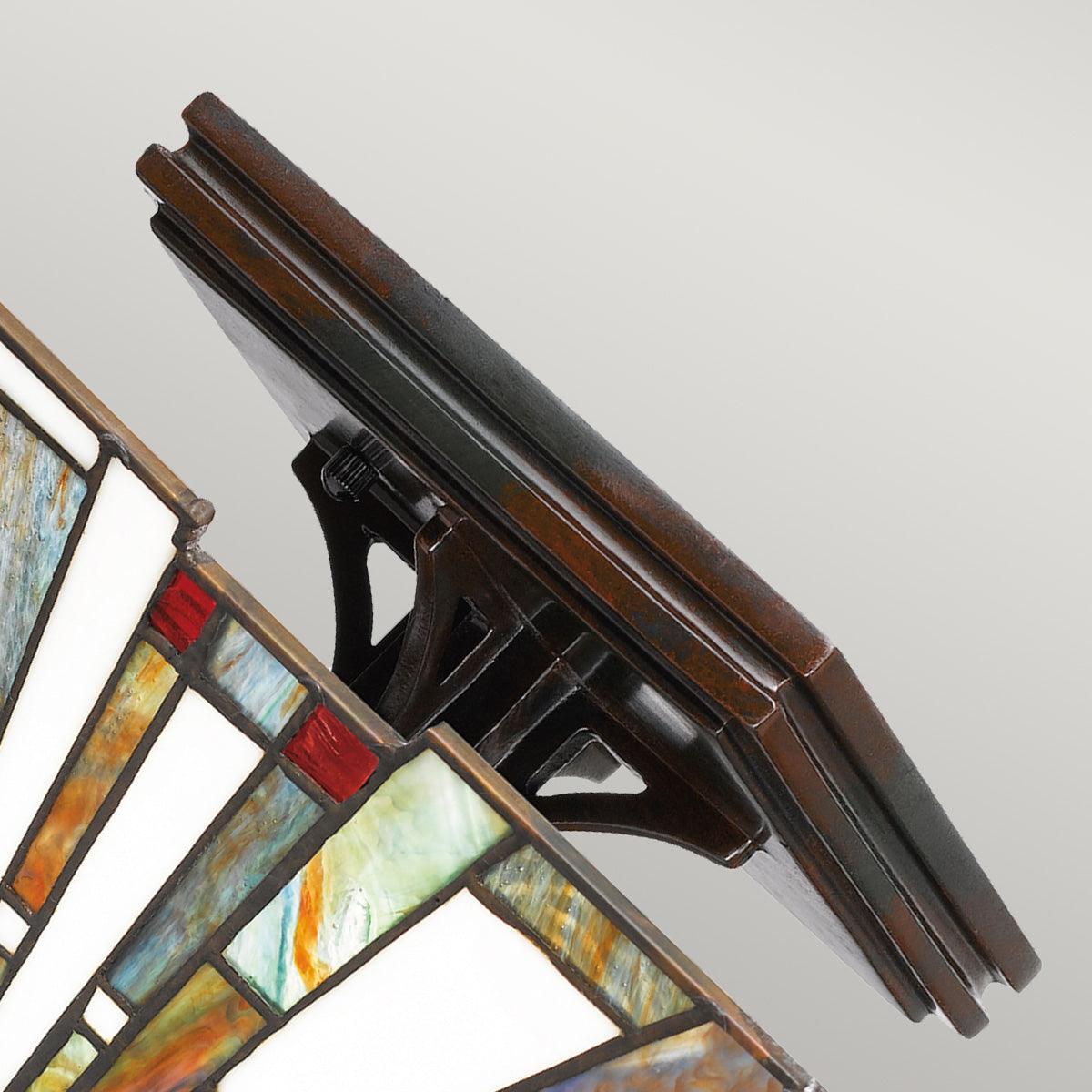 quoizel tiffany maybeck 2 light bronze flush ceiling mount Living Room Close Up