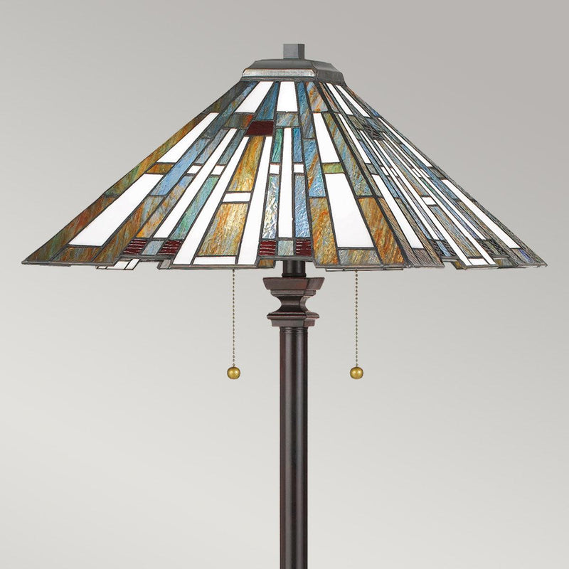 Tiffany Quoizel Maybeck 2 Light Bronze Floor Lamp