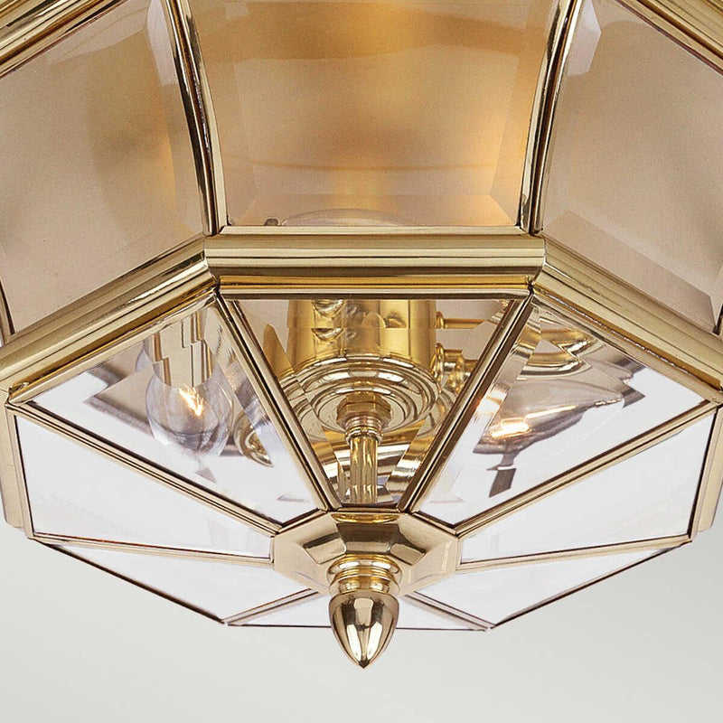 Quoizel Newbury Polished Brass Outdoor Porch Ceiling  Lantern