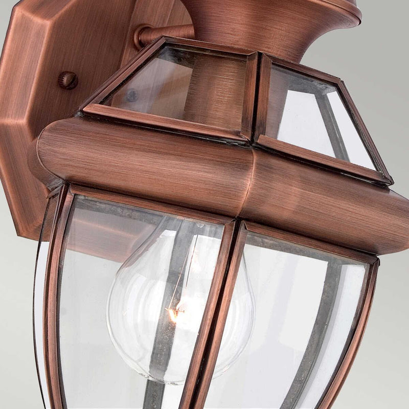 Quoizel Newbury Aged Copper Small Outdoor Wall Light by Elstead Outdoor Lighting 4