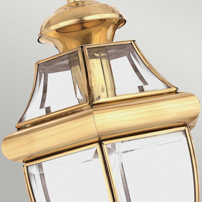 Quoizel Newbury 1 Light Medium Polished Brass Chain Lantern