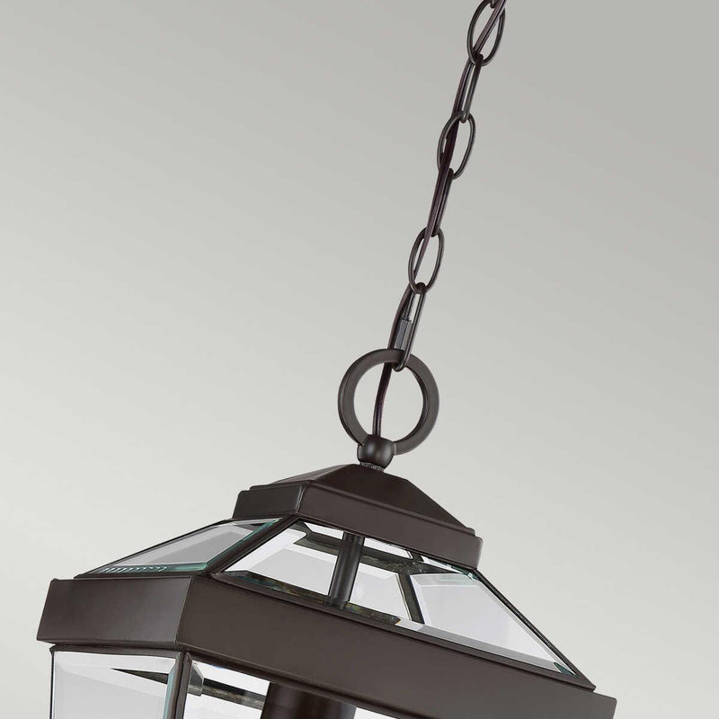 Quoizel Ravine Medium Bronze Outdoor Pendant Chain Lantern