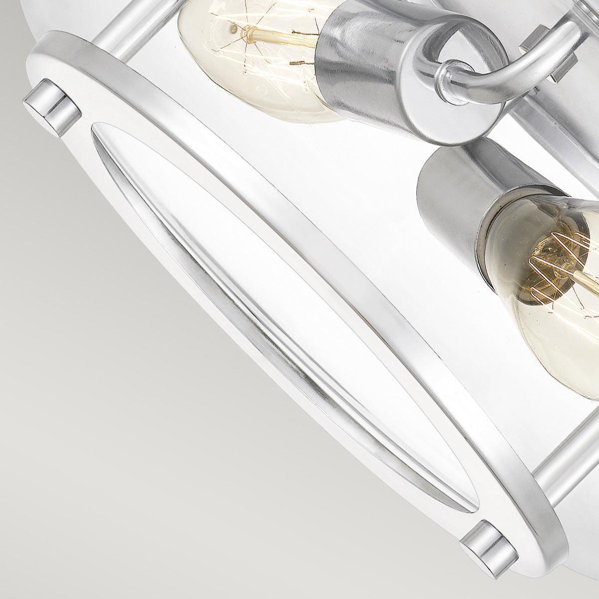 quoizel trilogy 2 light chrome bathroom flush mount Living Room Close Up