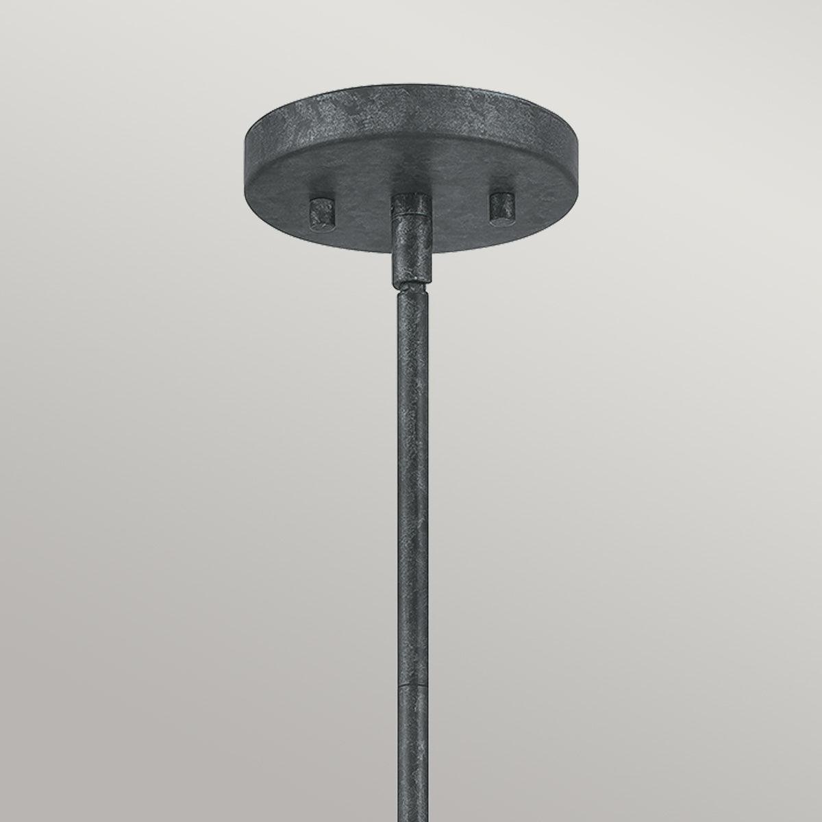 Quoizel Vanguard 3 Light Black Pendant-Ceiling Pendant Lights-Elstead Lighting-3-Tiffany Lighting Direct