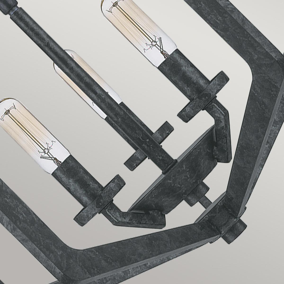 Quoizel Vanguard 3 Light Black Pendant-Ceiling Pendant Lights-Elstead Lighting-4-Tiffany Lighting Direct