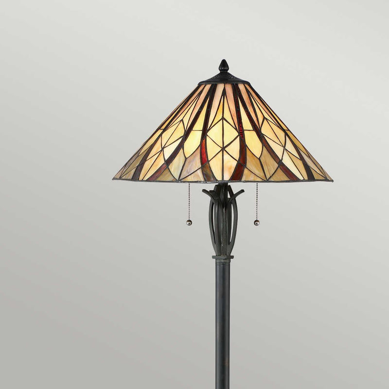 Quoizel Victory 2 Light Tiffany Floor Lamp