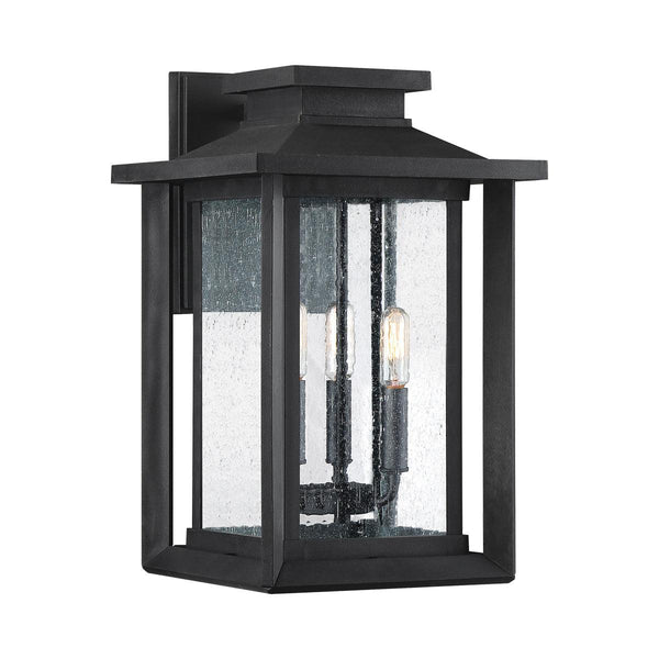 Quoizel Wakefield 3 Light Large Black Outdoor Wall Light